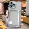 Funda de teléfono con soporte para tarjeta líquida push-pull resistente a caídas en las cuatro esquinas para Xiaomi 14PRO soporte para tarjeta 14 para NOTE 13PRO