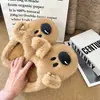 Lindas y divertidas pantuflas de peluche para parejas, nuevo modelo otoño e invierno 2026, pantuflas peludas tipo slip-on de estilo casual para el hogar