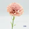 Clavel de cabeza única y tallo corto simulación ramo para el Día de la Madre ramo de claveles flores falsas flores artificiales decoración de sala de estar para el hogar