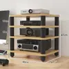 Gabinete de TV Simples Multifuncional Gabinete de Alto-falante Suporte para Amplificador Pés Suporte AV Rack com Amortecimento de Vibração Suporte hifi CD