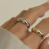 En stock anillo de dedo de estrella de diamante liso estilo europeo y americano personalidad moda temperamento todo partido sentido de alta gama de la moda antigua dedo