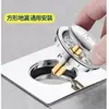 Ralo de piso alemão anti-odor acionado por pedal com núcleo de cobre com mola tipo pressão, vedação universal para esgoto para evitar retorno de odor