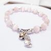 Pulseira Ágata Olho de Gato Natural cor Cristal Pulseira Círculo Único Prata Tibetana Joias Étnicas Atacado Barraca Ponto Turístico