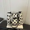 Bolso de hombro tipo tote grande de lunares grandes, moda de verano 2026, nuevo, moderno, simple, versátil, de alto valor, gran capacidad