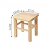 Taburete Cuadrado de Madera Maciza Taburete de Restaurante para snack bar Taburete de Mesa de Comedor Doméstica para Aula Escolar Taburete para Institución de Formación Taburete de Madera Maciza