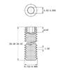 Tornillo de cabeza hexagonal de acero inoxidable 304 con extremo plano y cabeza plana DIN913, tornillo sin cabeza, M3-M10