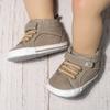 Zapatos populares de otoño e invierno de caña alta para niños pequeños con correa de PU, suela suave antideslizante, zapatos de bebé, zapatos de bebé, zapatos de bebé