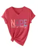 No, hoy no. Camiseta casual versátil de manga corta con cuello en V para mujer, del sitio independiente Amazon Wish, para comercio exterior.