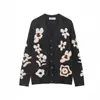Roupas Femininas Estilo Europeu e Americano Transfronteiriças, Suéter Cardigã de Tricô Jacquard com Botões, Gola V, Novo, Jaqueta Versátil, Mais Vendido da Amazon