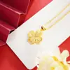 Collar con Colgante de Trébol en Forma de Corazón Versátil para Mujer, Cadena de Clavícula a la Moda, Venta al por Mayor Directa del Fabricante, No se Desvanece
