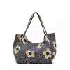Estilo Coreano Vento Ins Floral Fofo Bolsa de Lona Design Sensação Bolsa de Ombro Único Feminina Grande Capacidade Casual Estampada Bolsa Tote Portátil
