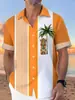 Camisa de manga corta para hombre con cuello, estampada digitalmente, elástica en cuatro direcciones, resistente a las arrugas, no necesita planchado, casual, de verano, para hombre