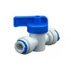Válvula de bola de dos puntos para retrolavado de purificador de agua, válvula de bola de conexión rápida de 2 puntos, conector de válvula de purga de tubería de PE de 2 puntos 1/4