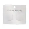 Tarjeta de Pasador de Pelo Plateado Caliente Blanco Engrosado Papel Especial 8*7cm Broche Rectangular Accesorios para el Cabello Cartón para Empaquetar Pasadores