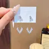 Pendientes de Borlas en Forma de V Modernos y Sencillos para Mujer, Pendientes de Estilo Socialité de Gama Alta Nicho, Pendientes Versátiles Personalizados de Lujo Ligero