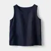 14 Piezas de Chalecos de Lino para Mujer Multicolores con Cuello en V, Chalecos de Cuello Redondo, Camisetas sin Mangas de Hombro Ancho, Ropa de Verano para Mujer