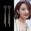Pendientes Largos Sencillos de Plata de Ley Coreana con Borla Triangular, Elegantes, Combinan con Todo, para Eventos Sociales, Estilo Super Hada, Nuevos Pendientes 2019