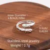 Anillos Abiertos de Acero Inoxidable Transfronterizos, Anillos Ajustables de Acero de Titanio que No se Desvanecen, Anillos Prensados en Aceite, Joyería de Mano al por Mayor