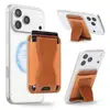 Soporte de Tarjeta Magnética de Cuero Elástico 5 Colores Para iPhone 17 Pro Max 16 15 14 13