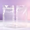 En Stock Envío Rápido Múltiples Especificaciones A Prueba de Humedad Sellado Almacenamiento de Snacks y Productos Secos Empaque Totalmente Transparente Sello Octagonal Bolsa de Pie Portátil