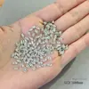 Set de mini pedrería de circonia blanca brillante para uñas, pedrería irregular de fondo plano, accesorios populares de colores mixtos para decoración de uñas