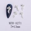 Acessórios de Nail Art Transfronteiriços Unhas Cruzadas Simples Halloween Liga Vestível Decoração DIY Acessórios Strass para Nail Art