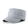 Nuevo Gorro de Lana de Invierno con Forro de Felpa, Gorro Grueso de Copa Plana para Hombre, Parte Trasera Cerrada, Adecuado para Personas de Mediana Edad y Mayores, Gorro Cálido Casual para Exteriores