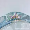 Aretes Colección Oro Morado Claro Aleación de Titanio Astmf-136 Titanio G23 Rosca Interna Zirconia Labret Accesorios para Piercing