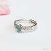 Anillo de Jade Natural Grado A de Guan Yu Anillo de Jade Azul Hielo Agua Joyería Beneficios de Transmisión en Vivo Venta al por Mayor S4111202