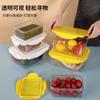 Caja de Conservación Rectangular PET de Alta Transparencia Caja de Almacenamiento Sellada para Comida, Verduras y Frutas de Cocina Caja Congeladora Le Buckle