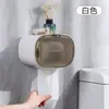 Portarrollos de Papel Higiénico Impermeable Creativo, Estante de Almacenamiento sin Taladro, Portarrollos de Papel Higiénico para Baño, Portarrollos de Papel Montado en la Pared