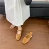 Mules Únicas de Tacón Cuña Tejidas Retro de Punta Cerrada para Mujer, Para Usar al Aire Libre, Sandalias Mary Jane Verano 2026
