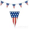 Banderines Triangulares de Cuerda con Estrellas y Rayas Americanas, Decoraciones de Campaña Americana, Banderines Decorativos del Día de la Independencia Americana