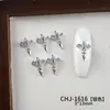 Venta Caliente Aleación Cruz Clavo Arte Decoraciones Punk Chica Picante Estilo Versátil Cruz Pistola Negro DIY Accesorios para Uñas