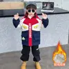 Chaqueta de Chico Ultraman con Forro Polar 2026 Nuevo Estilo Ropa de Algodón Otoño e Invierno para Bebé Chaqueta de Esquí Infantil Ropa de Invierno para Niños