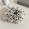 Scrunchie Versátil Estilo Coreano com Bolinhas Doces em Renda, com Acabamento de Luxo para Rabos de Cavalo Baixos, Acessório de Cabelo Simples para Mulheres