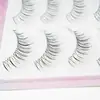 Cílios postiços de uma peça para iniciantes, autoadesivos, longos, curvados, tridimensionais, com haste transparente, cílios postiços afiados à mão