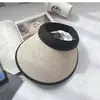 Sombrero de copa vacío tejido de paja para niños, sombrero de paja de verano, sombrilla de ala grande, sombrero de protección solar para bicicleta, sombrero anti-UV para el sol.