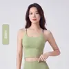 Ropa de Yoga para Mujer Espalda Cruzada Correas Bonitas con Almohadillas en el Pecho Camiseta sin Mangas Bloques de Color Cruzado Colores Contrastantes Fruncido Alta Elasticidad Recuperación Secado Rápido Transpirable