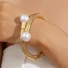 Joyería Europea y Americana, Collar y Pulsera de Perlas de Imitación Barrocas a la Moda, Juego de Joyería de Lujo Retro