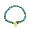 Pulsera Marinera de Jadeíta Azul Natural Grado A Juanyu Pulsera de Cuentas Estilo Antiguo de Jade Hetian Venta al por mayor de Jade S5120903