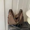 2026 Nuevo Estilo Bolso de Lona Simple y Artístico para Niña de un Solo Hombro, Bolso Tote Plegado Versátil para el Trabajo, Bolso de Gran Capacidad para el Hombro