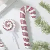 Decoraciones Creativas Navideñas Transfronterizas Colgantes de Caramelo de Bastón de Espuma Lazos de Paleta Navideña Adornos de Bolas Navideñas
