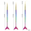Set de pinceles para decoración de uñas en stock transfronterizo, directo de fábrica, pinceles para decoración de uñas, herramientas de silicona con cabeza redonda para decoración de uñas para manicuras de gel