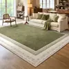 Alfombra vintage verde transfronteriza para sala de estar y dormitorio, alfombra de área grande de cobertura total para sofá y mesa de centro, alfombra para el hogar y tapete de piso