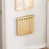 Banqueta Plegable para Cambiarse los Zapatos para Entrada, Silla Pequeña de Pared para Ponerse los Zapatos, Silla para Entrada, Taburete para Baño, Madera Maciza para Apartamentos Pequeños