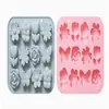 Molde de Silicona, 12 Cavidades con Formas Florales Múltiples, Moldes de Silicona Reutilizables para Chocolate, Dulces, Jabón, Gelatina, Resina, Horneado, Decoración de Pasteles