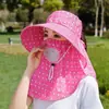 Chapéu de Proteção Solar da Moda para Ciclismo e Trabalho na Fazenda, Chapéu de Sol com Proteção para Rosto e Pescoço, Chapéu de Colheita de Chá de Verão com Cobertura Total, Novo Modelo 2026 para Mulheres