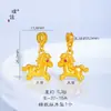 Loja de Ouro Puzuo Mesmo Estilo Ouro Areia Acessórios DIY Colar com Pingente de Cavalo do Zodíaco para Mulheres Novo Estilo Chinês Corrente para Clavícula do Zodíaco Nacional