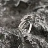 Anillo Rayo Transfronterizo para Hombre, Personalidad de Nicho, Anillo Simple y Versátil, Diseño Ajustable, Joyería de Moda al por Mayor